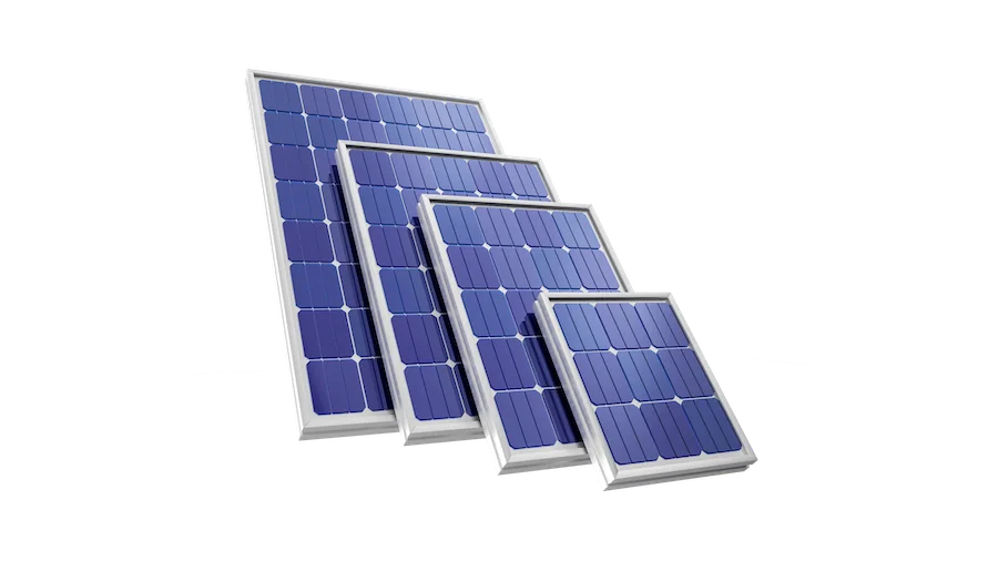 Eine Gruppe von Photovoltaik Modulen.