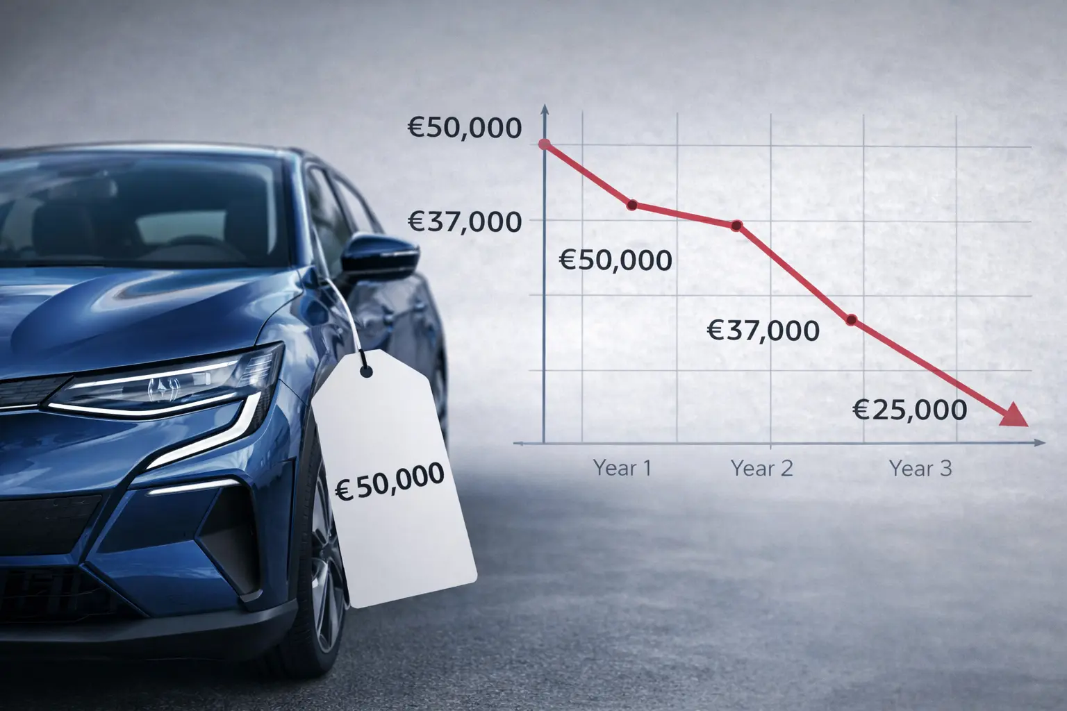 Wertverlust von Elektroautos in den ersten drei Jahren – Einfluss auf E Auto Kauf oder Leasing Entscheidung 2026