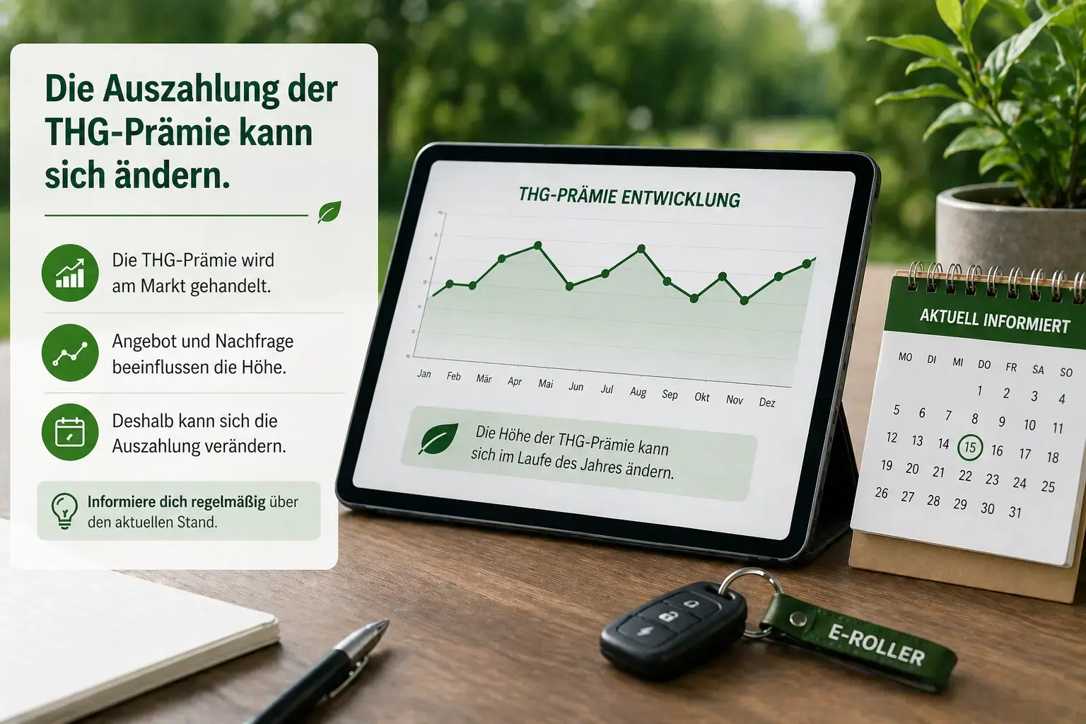 Aktueller Stand: 165 € THG-Prämie für berechtigte E-Roller