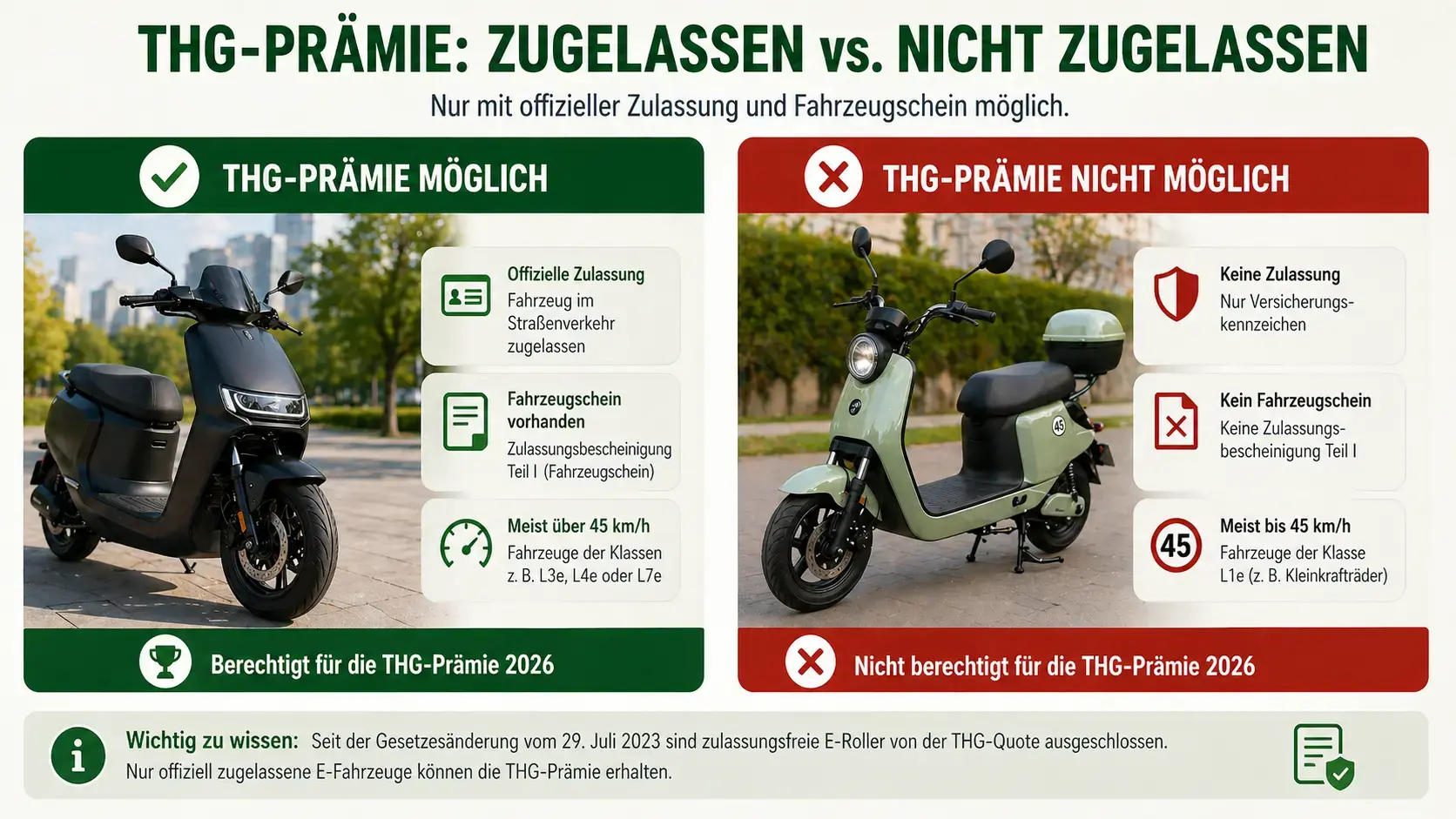 Ohne offizielle Zulassung meist keine THG-Prämie