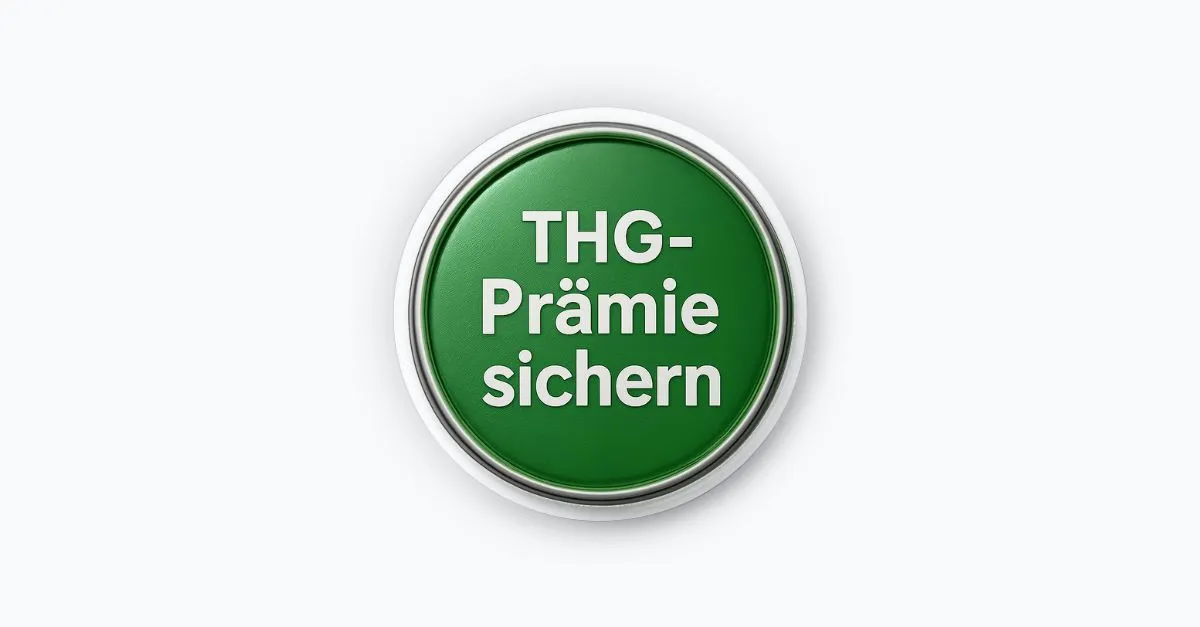 Grüner Button mit Aufschrift THG-Prämie sichern – Call-to-Action zur Beantragung der THG-Prämie 2026 für Elektroautos