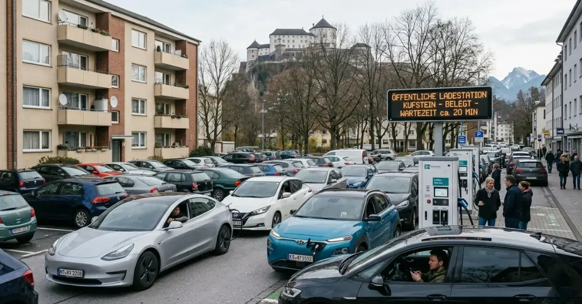 Öffentliche Ladestationen für E-Autos mit Wartezeiten