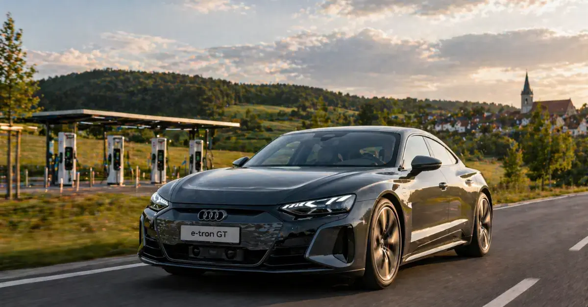 Audi kombiniert im e tron GT Performance mit einem klaren Designansatz